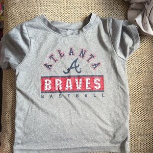 Atlanta Braves Kids' Gray Baseball Tee